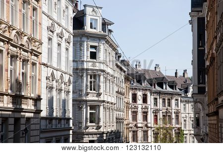 Facade of Art Nouveau building wilhelminian style