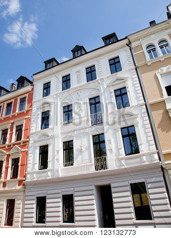 Facade of Art Nouveau building wilhelminian style