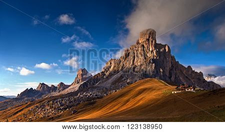 Dolomites, Italy - View from pass Giau