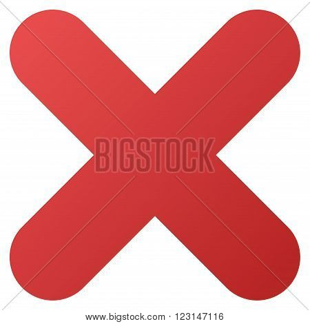 Cancel vector toolbar icon for software design. Style is gradient icon symbol on a white background.