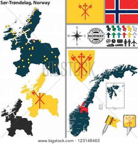 Map Of Sor-trondelag, Norway