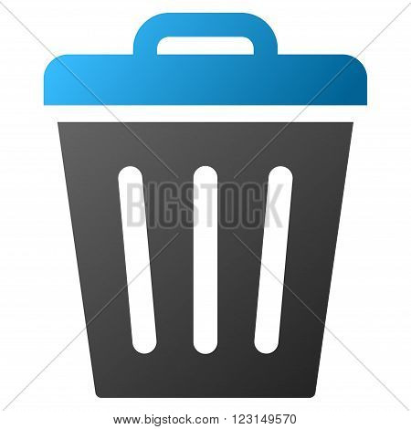 Trash Can vector toolbar icon for software design. Style is gradient icon symbol on a white background.