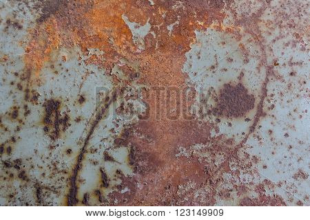 en old iron plate with rust texture