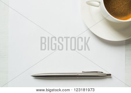 Business still life concept with office stuff on table