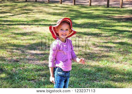 Little girl in the park, Child in the park