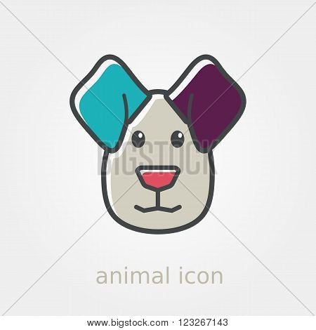 Dog icon. Farm animal vector illustration eps 10