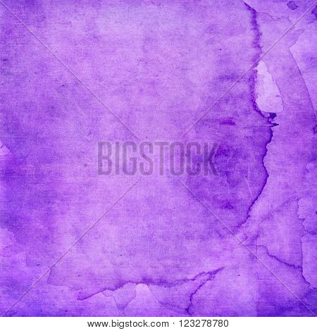 Purple water stained digital background paper texture.