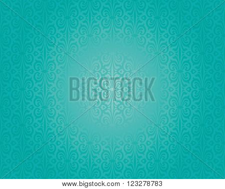 Retro green blue holiday decorative vintage background design
