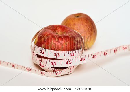 Red Apple Wth Measure Tape