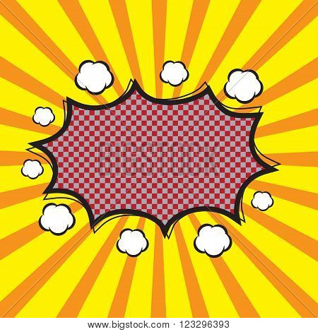 Comic speech bubble, comic background, design for comic background