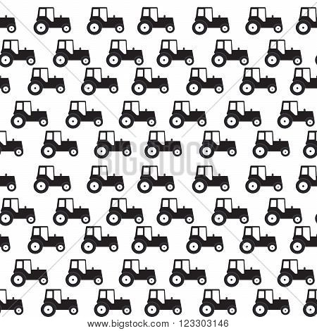 Ftat Tractor Seamless Pattern Background Vector Illustration EPS10