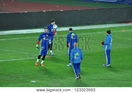 Goalkeeper Of Spain, Iker Casillas During The Training Session