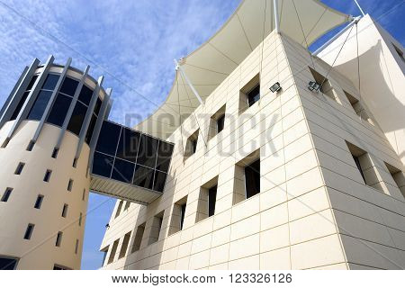 Central Desertic Area, Bahrain - December 10 2006: Iinternational motorsport circuit the Race Contol Building.