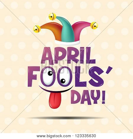 April fool's day Typography Colorful flat design