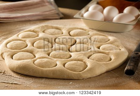 Traditional Kazakh (Asian) baursak dish prepared from dough