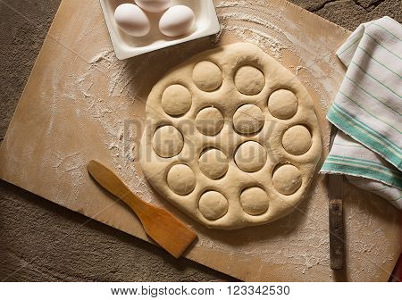 Traditional Kazakh (Asian) baursak dish prepared from dough