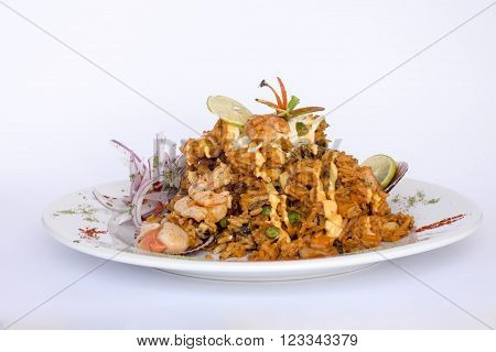 Peru Dish: Rice with Seafood (Arroz con Mariscos)