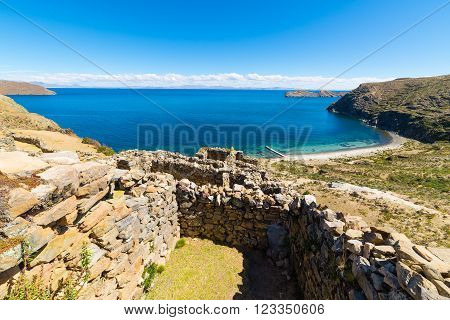 Beach On Island Of The Sun, Titicaca Lake, Bolivia