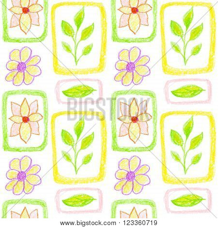 Hand drawn seamless pattern. Endless texture can be used for wallpaper textile pattern fills web page background.