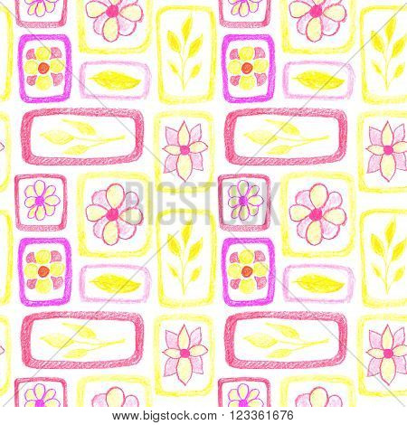 Hand drawn seamless pattern. Endless texture can be used for wallpaper textile pattern fills web page background.