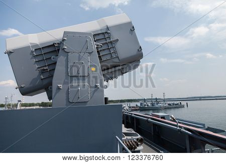 a rolling airframe missile on German corvette