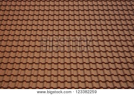 Tile roof of Buddhist temple, roof background.