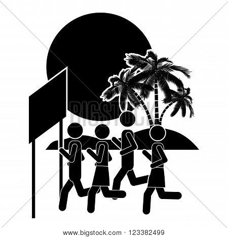 people walking design, vector illustration eps10 graphic