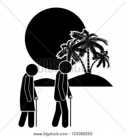 people walking design, vector illustration eps10 graphic