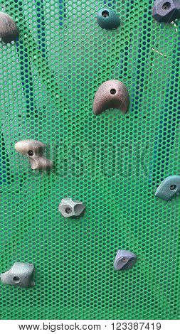 Pattern of rock climbing wall in the playground for children