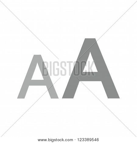 Size, font, text icon vector image.Can also be used for text editing. Suitable for mobile apps, web apps and print media.