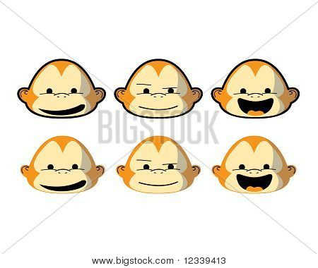 Monkey ansikten