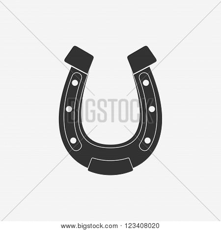 Horseshoe Icon. Horseshoe Icon flat style. Horseshoe Icon isolated. Vector Illustration.