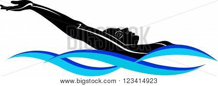 swimmer athlete Vector Professional Swimming Illustration sport
