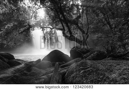 Heo Suwat Waterfall in Khao Yai National Park in Thailand