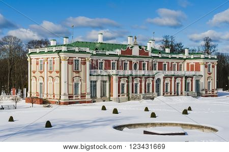 Kadriorg - the royal palace in the Baroque style in Tallinn