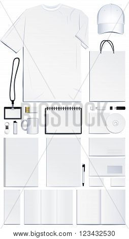 Samples for corporate identity design. Vector flat illustration
