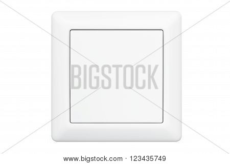 Modern Single Light Switch on a white background. 3d Rendering