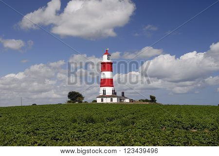 Happisburgh lighthouse on the North Norfolk coast built in 1790 is the only independently operated lighthouse in Great Britain.