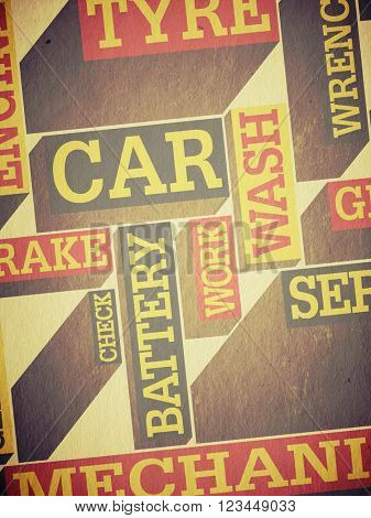Grunge autoservice background