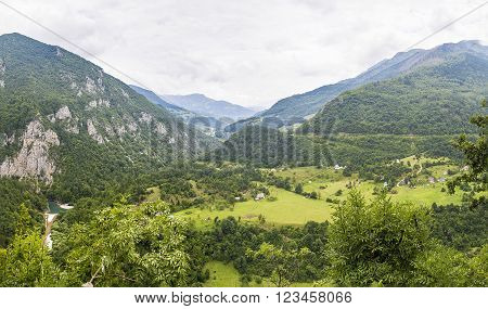 The beautiful mountain landscape of the wilderness.