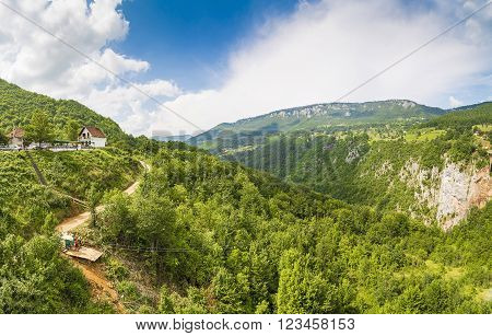 The beautiful mountain landscape of the wilderness.