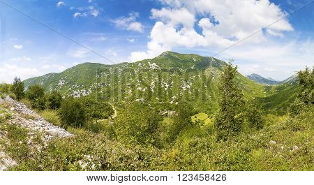 The beautiful mountain landscape of the wilderness.