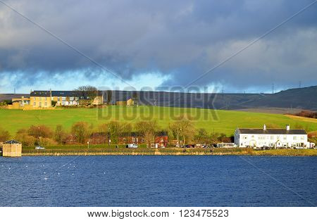 Hollingworth Lake in Rochdale Lancashire England UK