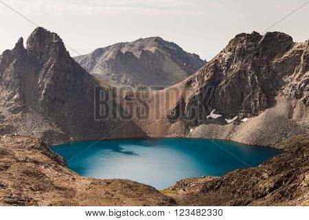 Lake on a plateau on Kackar Mountains in the Black Sea Region, Turkey.