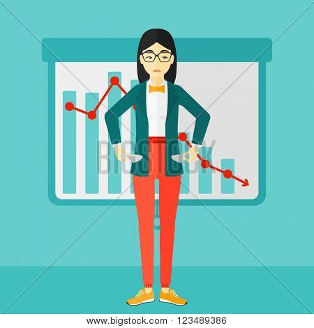 Bancrupt business woman.