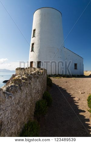 Lighthouse on Llanddwyn Island a peninsula on Anglesey. Newborough Anglesey Wales United Kingdom.
** Note: Visible grain at 100%, best at smaller sizes