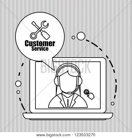 Customer service concept with icon design, vector illustration 10 eps graphic.