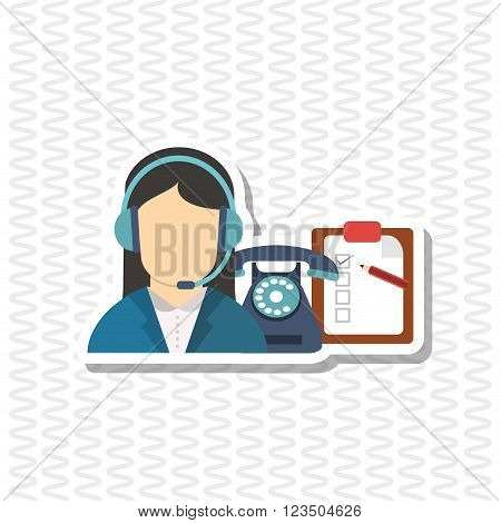 Customer service concept with icon design, vector illustration 10 eps graphic.
