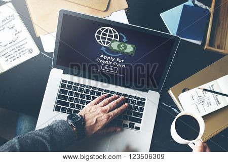 Apply for Credit Card Loan Payment Banking Concept
