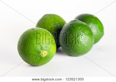 Bergamots Isolated On White Background